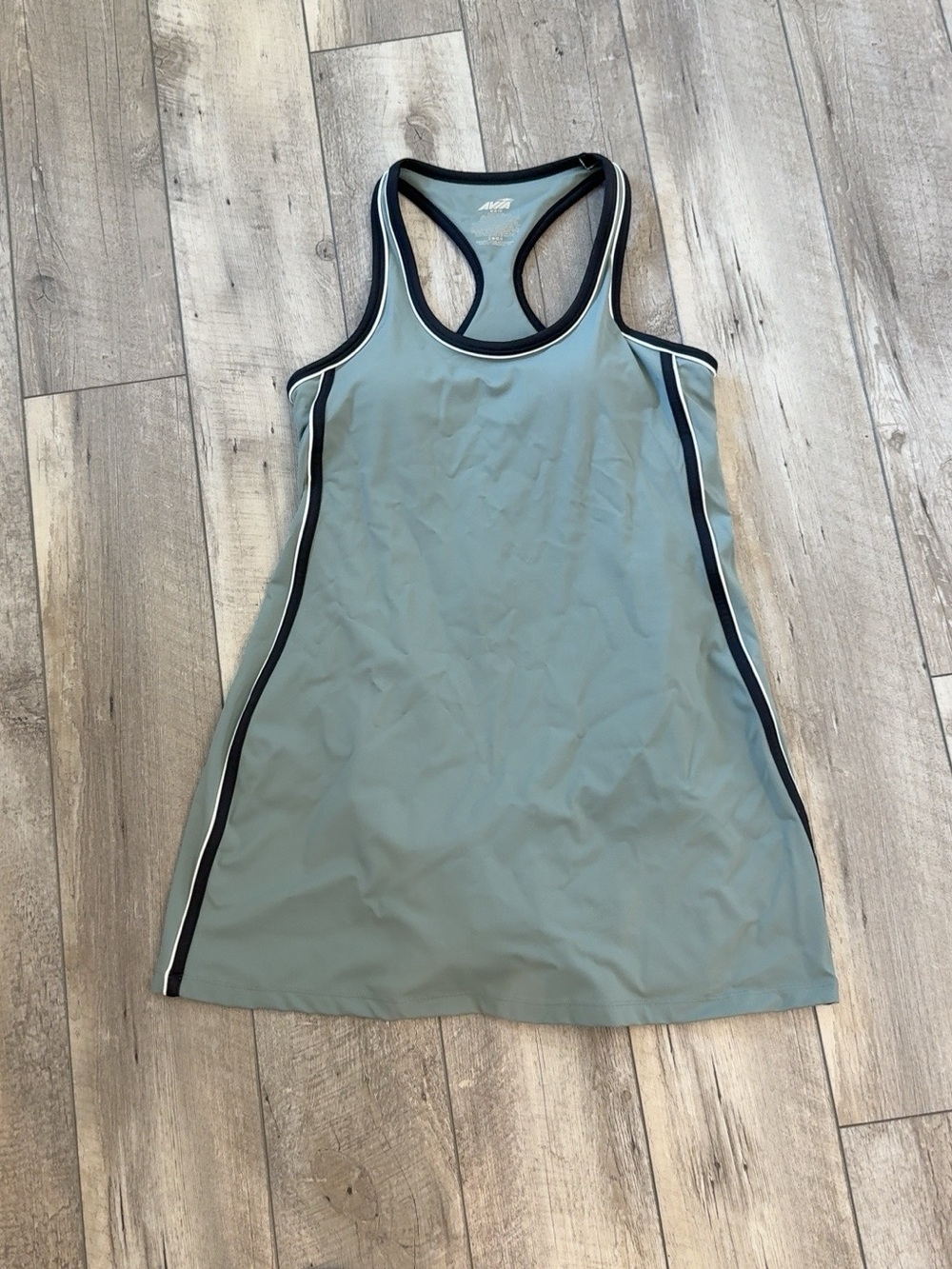 Avia Athletic Exercise Dress Romper w/ Built-In Shorts & Pockets Size M